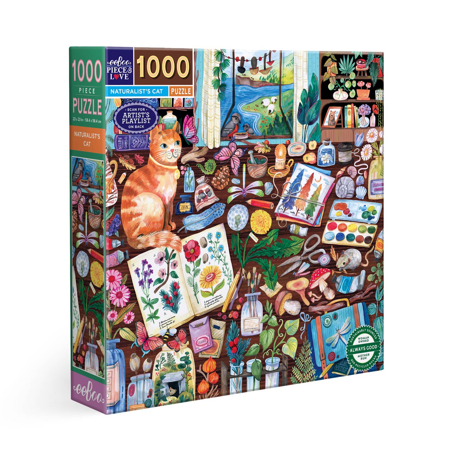 A természetbúvár macskája Eeboo 1000 darabos kirakó puzzle (EB-EPZT713) - puzzlegarden