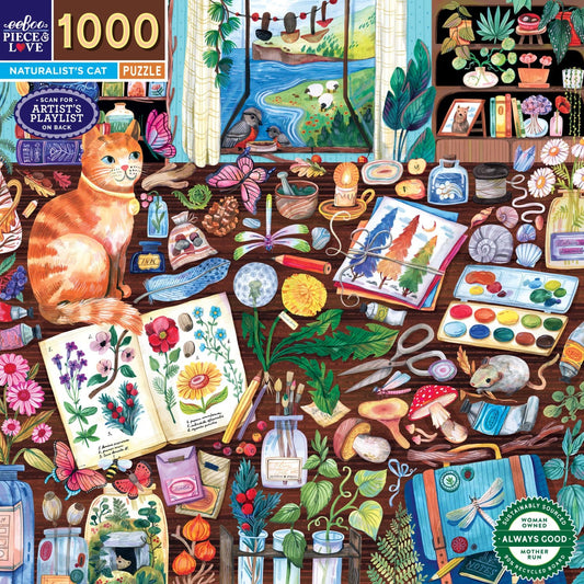 A természetbúvár macskája Eeboo 1000 darabos kirakó puzzle (EB-EPZT713) - puzzlegarden