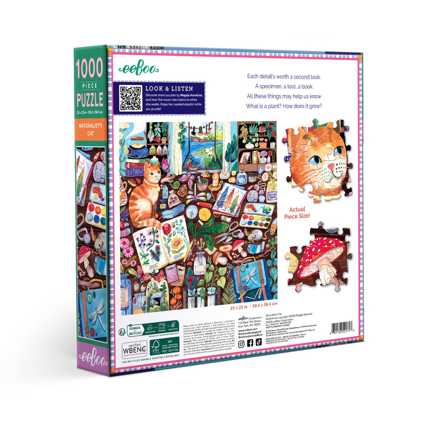A természetbúvár macskája Eeboo 1000 darabos kirakó puzzle (EB-EPZT713) - puzzlegarden
