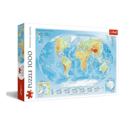 A világ domborzati térképe Trefl 1000 darabos kirakó puzzle (TR-10463) - puzzlegarden