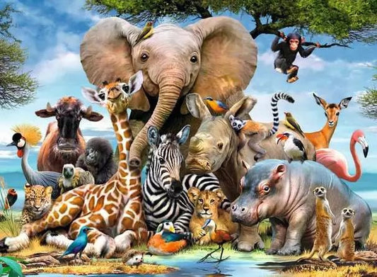 Afrikai barátok Ravensburger 300 darabos kirakó puzzle (RA-13075) - puzzlegarden