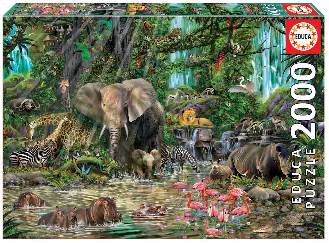 Afrikai Dzsungel Educa 2000 darabos kirakó puzzle (ED-16013 8412668160132) - puzzlegarden