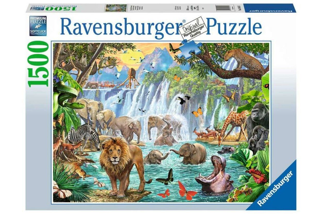 Állatok a Vízesésnél Ravensburger 1500 darabos kirakó puzzle (RA-16461 4005556164615) - puzzlegarden