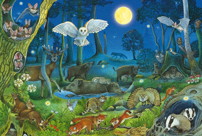 Állatok az éjszakai erdőben Schmidt Spiele 100 darabos kirakó puzzle (SCH-56529) - puzzlegarden