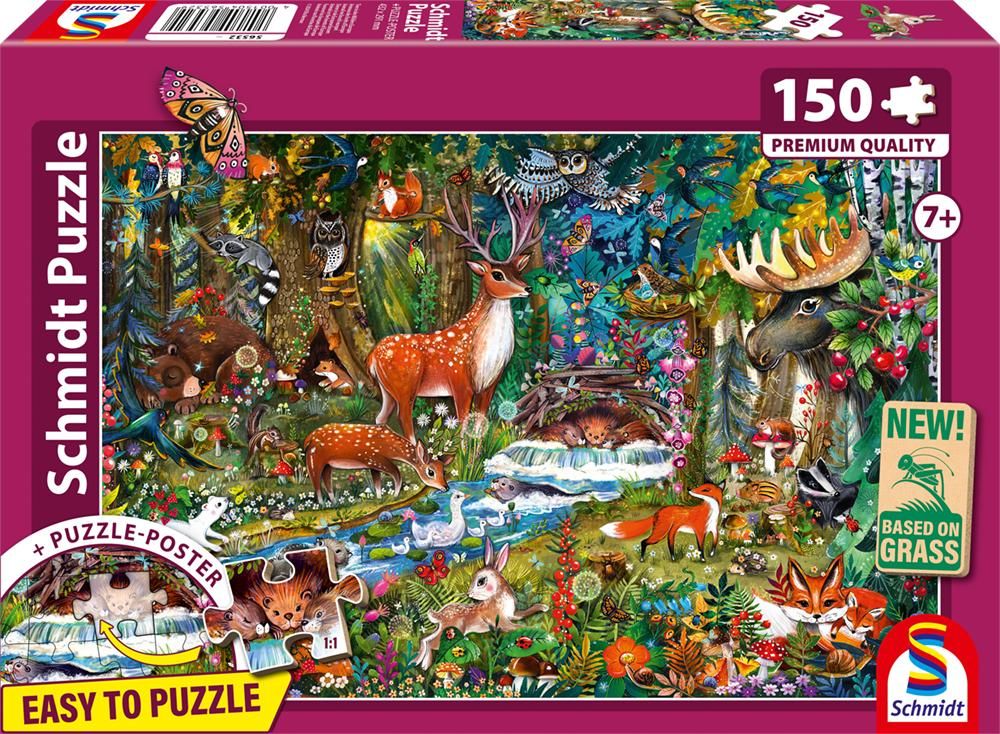 Állatok Európa erdeiben Schmidt Spiele 150 darabos kirakó puzzle (SCH-56532) - puzzlegarden