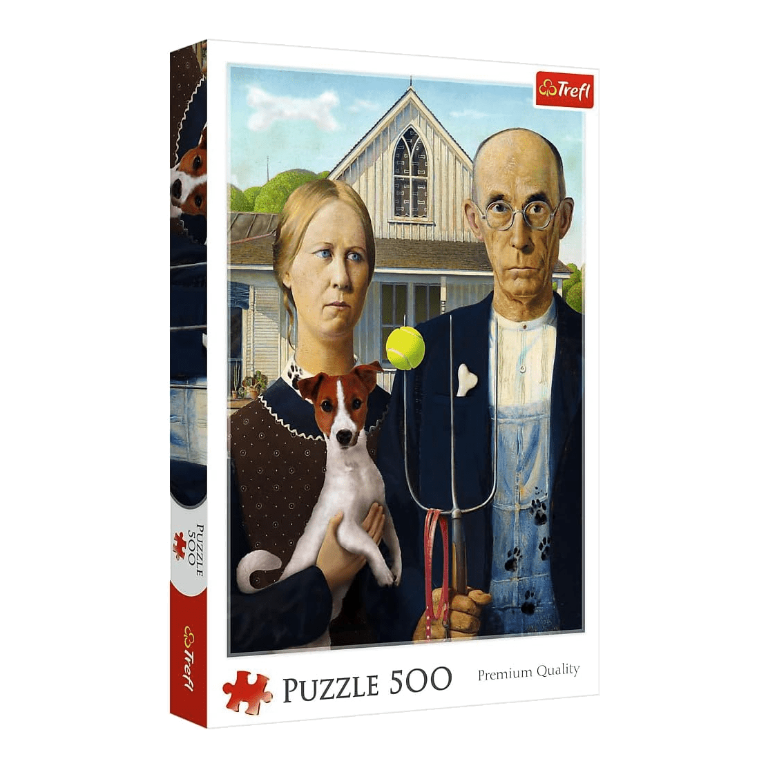Amerikai gótika: Kutyás változat Trefl 500 darabos kirakó puzzle (TR-37526) - puzzlegarden