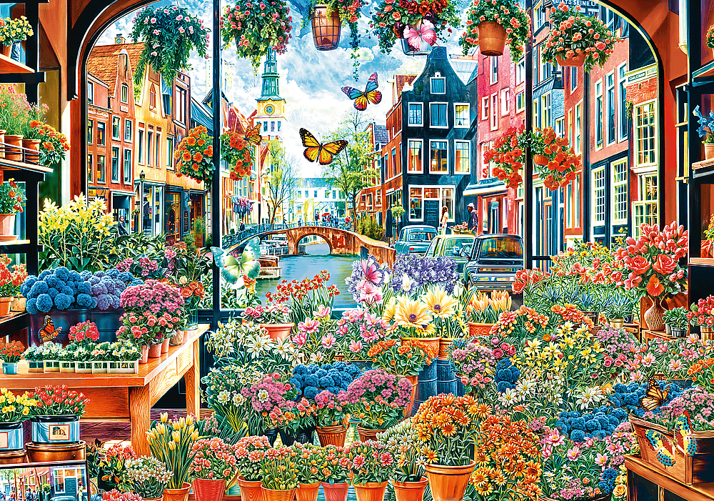 Amszterdami virágbolt Trefl 2000 darabos kirakó puzzle (TR-27128) - puzzlegarden