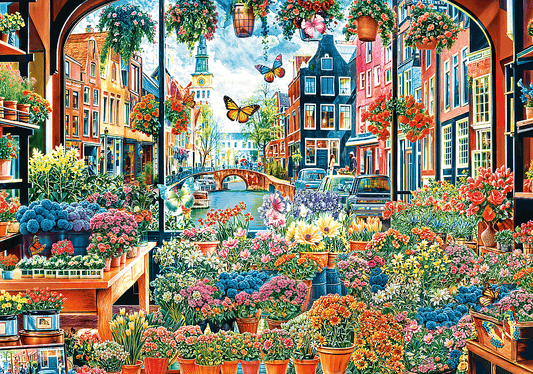 Amszterdami virágbolt Trefl 2000 darabos kirakó puzzle (TR-27128) - puzzlegarden