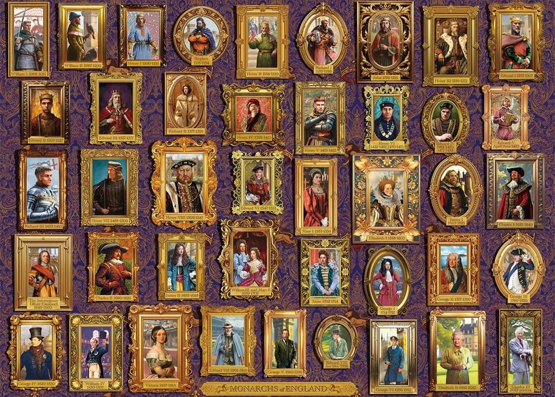 Anglia uralkodói Gibsons 1000 darabos kirakó puzzle (G - G7156) - puzzlegarden