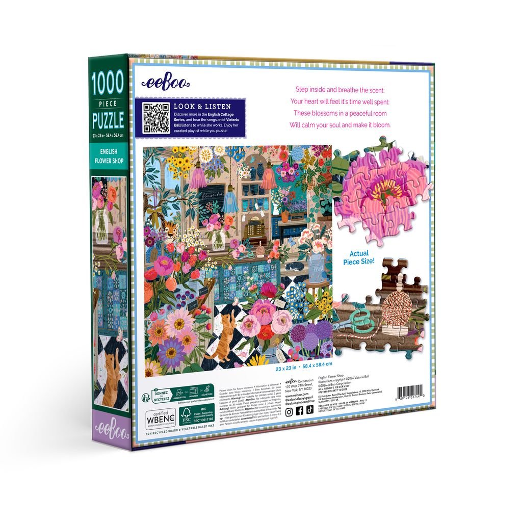 Angol virágbolt Eeboo 1000 darabos kirakó puzzle (EB-EPZT440) - puzzlegarden