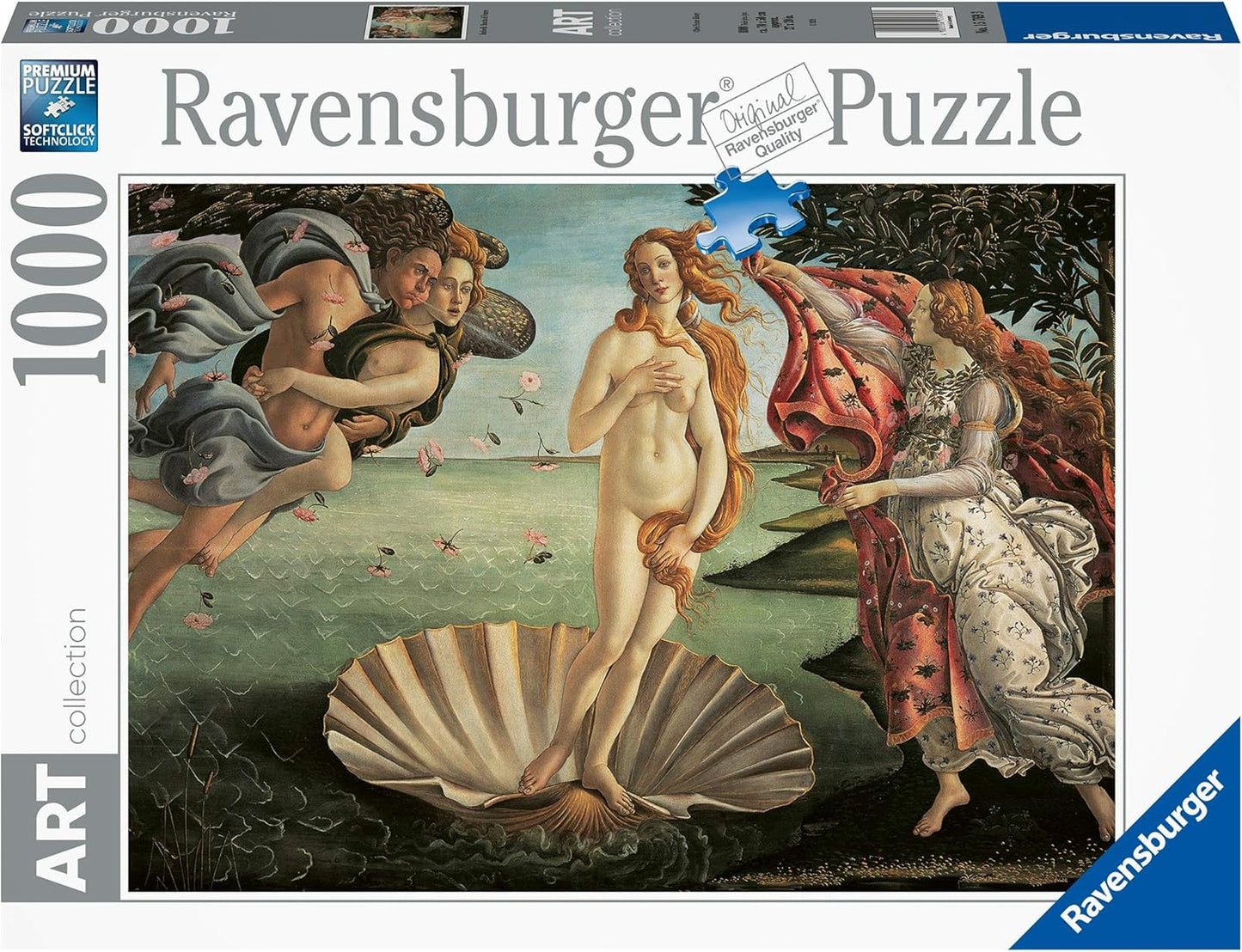 Art Collection - Boticelli - Vénusz Születése Ravensburger 1000 darabos kirakó puzzle (RA - 15769 4005556157693) - puzzlegarden