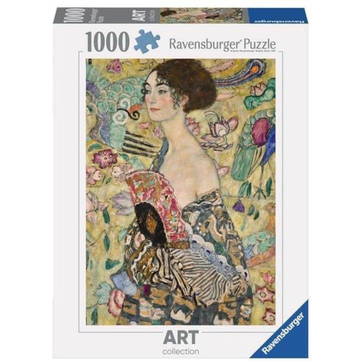 Art Collection - Klimt - Hölgy legyezővel Ravensburger 1000 darabos kirakó puzzle (RA-12001132) - puzzlegarden
