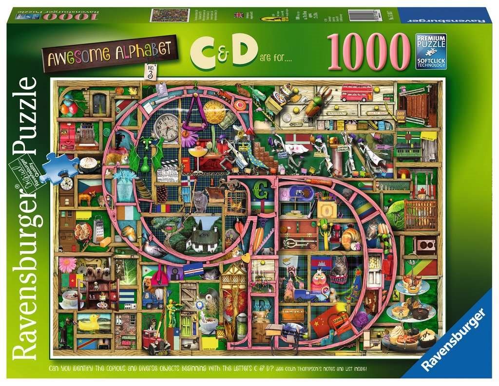 Awesome Alphabet C & D Ravensburger 1000 darabos kirakó puzzle (RA-15183 4005556151837) - puzzlegarden