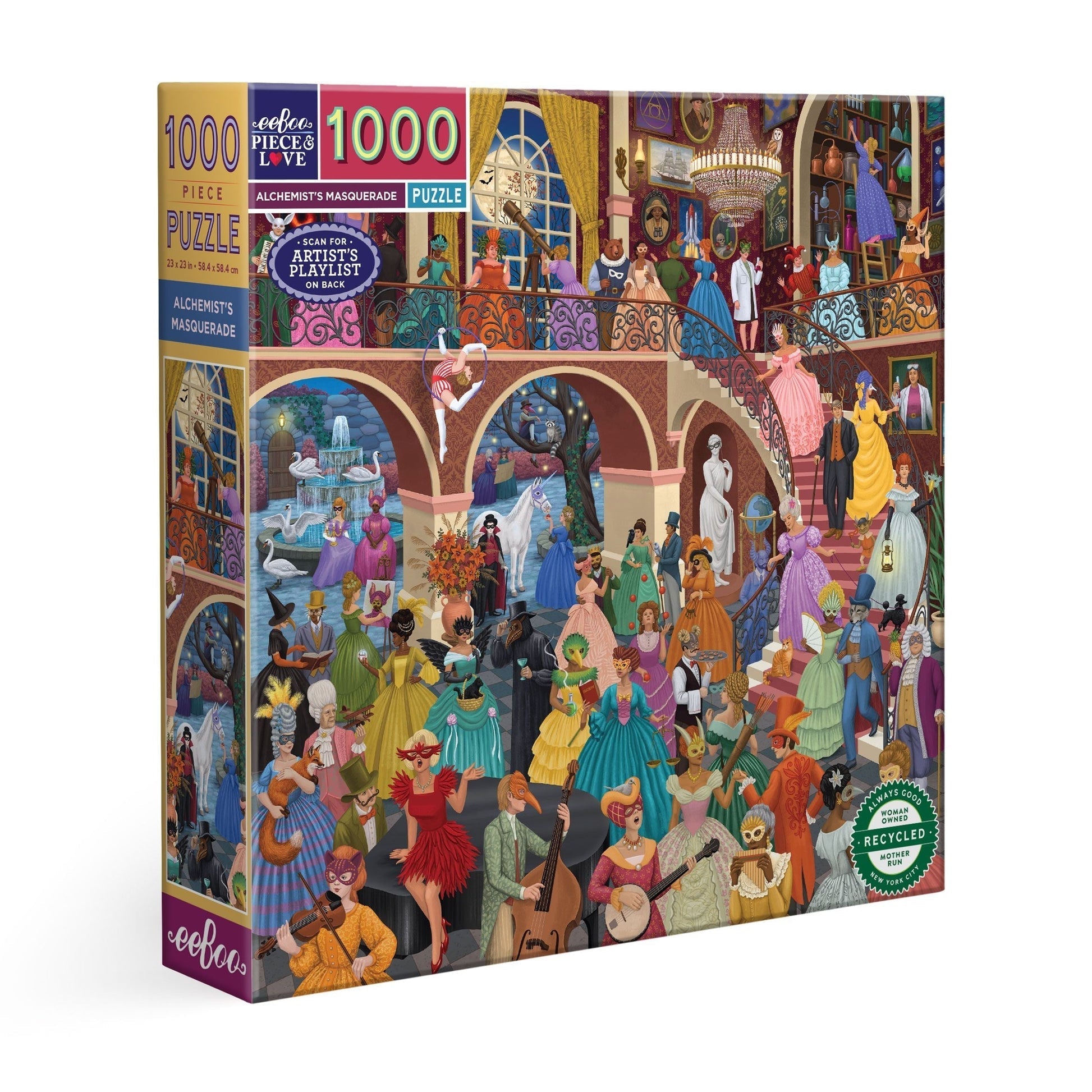 Az alkimista álarcosbálja Eeboo 1000 darabos kirakó puzzle (EB-PZT110) - puzzlegarden
