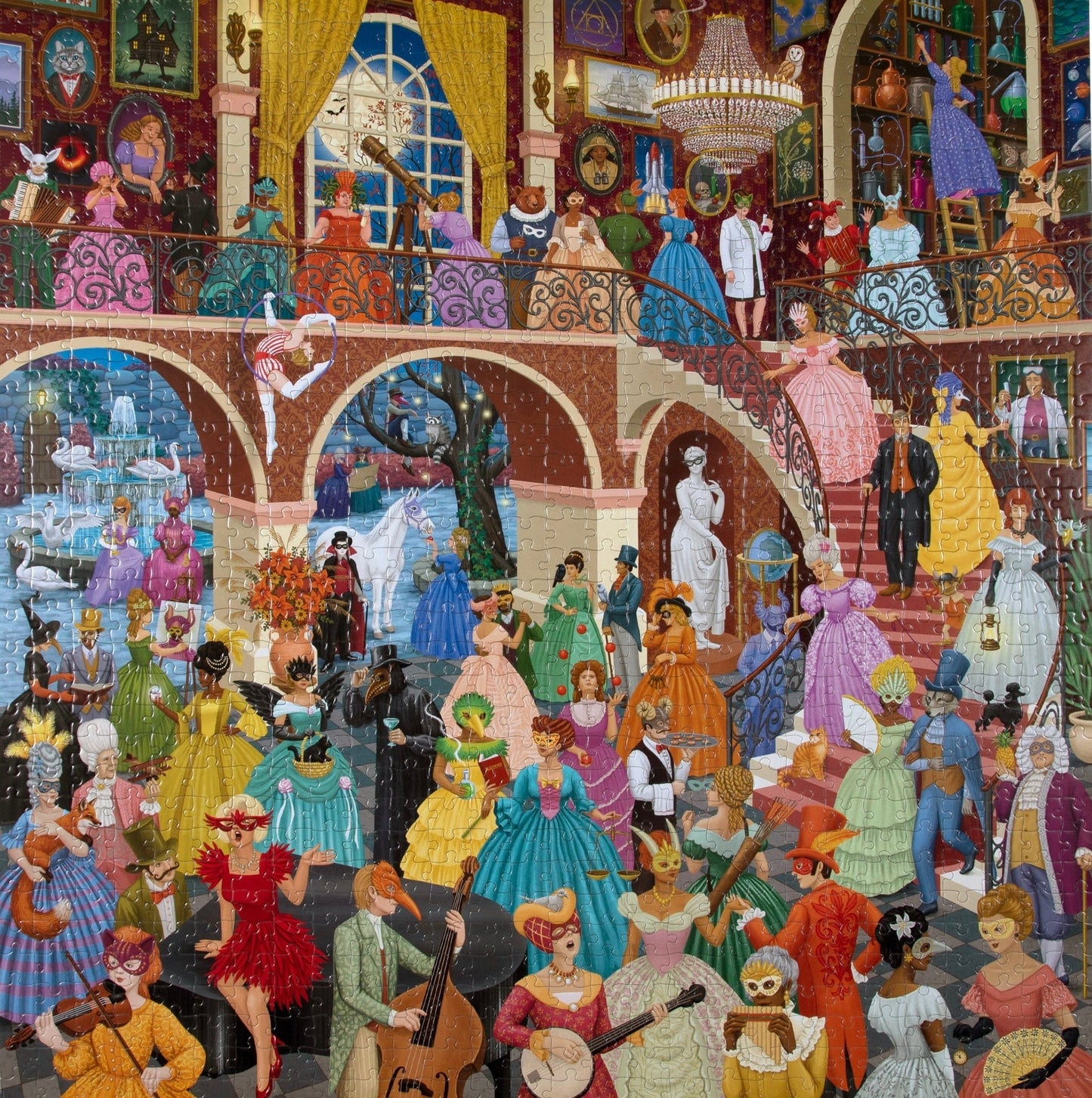 Az alkimista álarcosbálja Eeboo 1000 darabos kirakó puzzle (EB-PZT110) - puzzlegarden