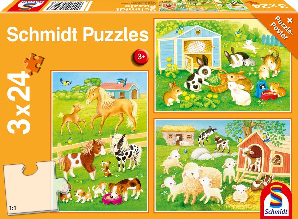 Az én pajtásaim az udvaron Schmidt Spiele 3x24 darabos kirakó puzzle (SCH-56518) - puzzlegarden