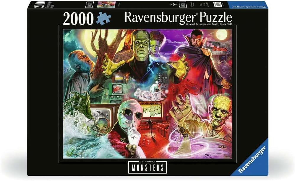 Az Universal szörnyei Ravensburger 2000 darabos kirakó puzzle (RA-12001341) - puzzlegarden