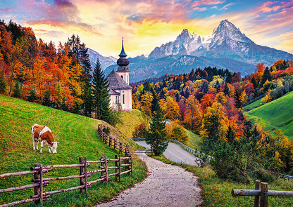 Bajor - Alpok ősszel Trefl 2000 darabos kirakó puzzle (TR-27127) - puzzlegarden