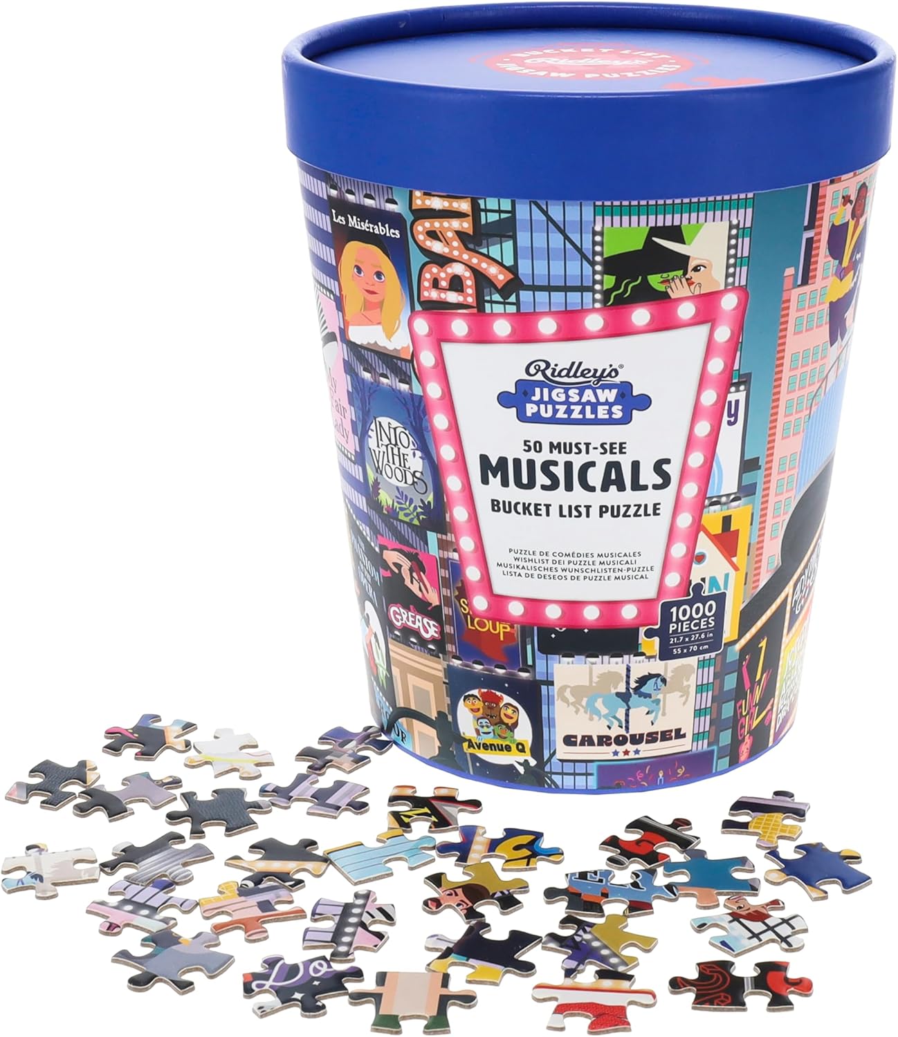 Bakancslistás Musicalek Ridley's Games 1000 darabos kirakó puzzle (GA - 9781797229133 9781797229133) - puzzlegarden