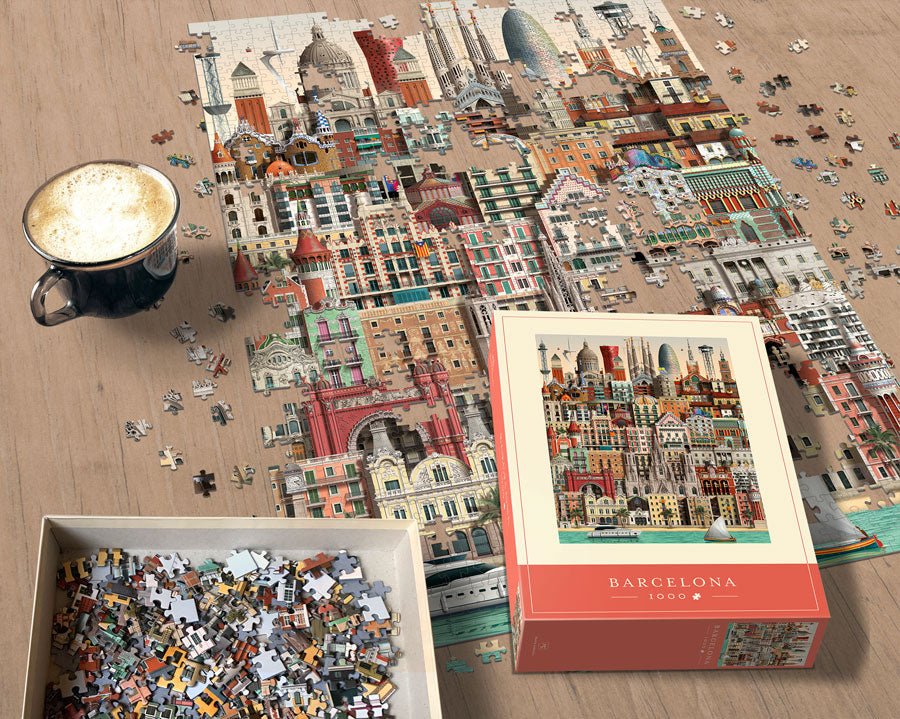 Barcelona Martin Schwartz 1000 darabos kirakó puzzle (MS-MS1607-2) - puzzlegarden