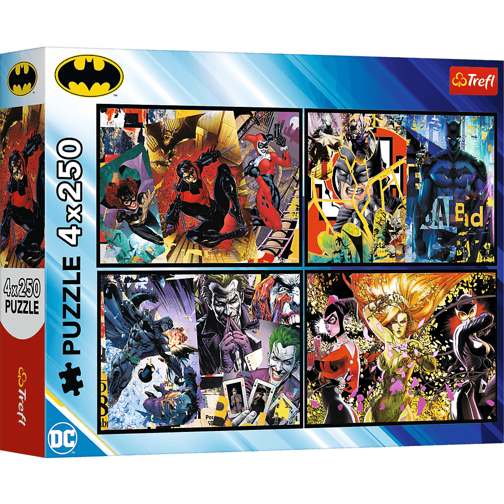 Batman akcióban – 4x250 Trefl 250 darabos kirakó puzzle (TR-13310) - puzzlegarden