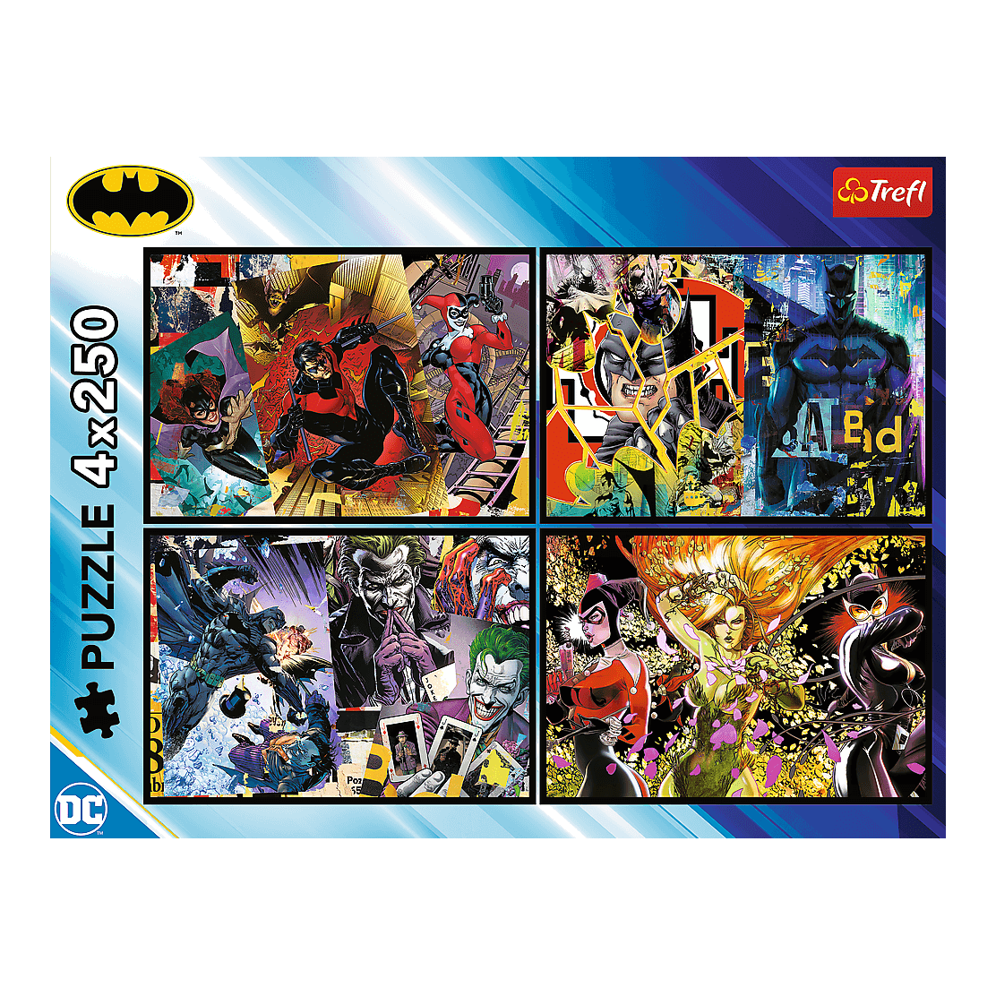 Batman akcióban – 4x250 Trefl 250 darabos kirakó puzzle (TR-13310) - puzzlegarden