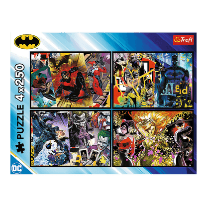 Batman akcióban – 4x250 Trefl 250 darabos kirakó puzzle (TR-13310) - puzzlegarden