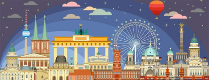 Berlin Éjszaka - panoráma Ravensburger 1000 darabos kirakó puzzle (RA - 17395 4005556173952) - puzzlegarden