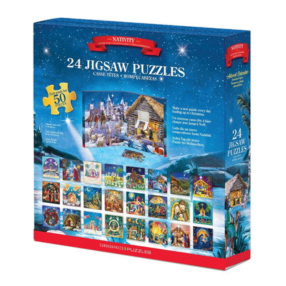 Betlehemi történet – puzzle adventi naptár Eurographics 24x50 darabos kirakó puzzle (EUR-9924-5918) - puzzlegarden