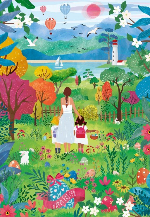 Boldog húsvét! Pieces & Peace 1000 darabos kirakó puzzle (PaP-00201) - puzzlegarden