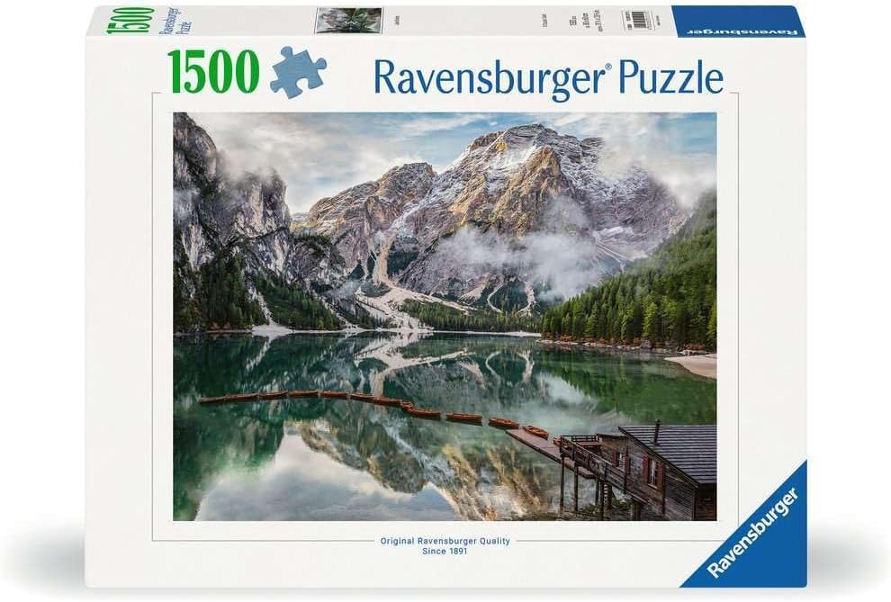 Braies - tó, Olaszország Ravensburger 1500 darabos kirakó puzzle (RA - 12001211 4005555012115) - puzzlegarden