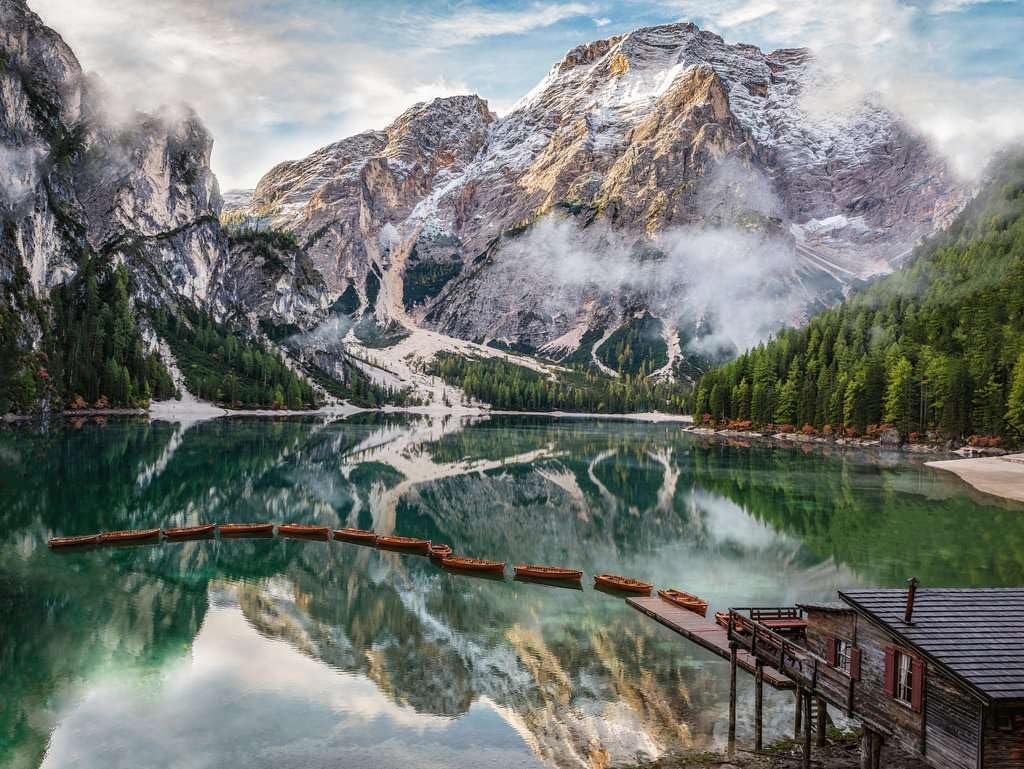 Braies-tó, Olaszország Ravensburger 1500 darabos kirakó puzzle (RA-17600 4005556176007) - puzzlegarden