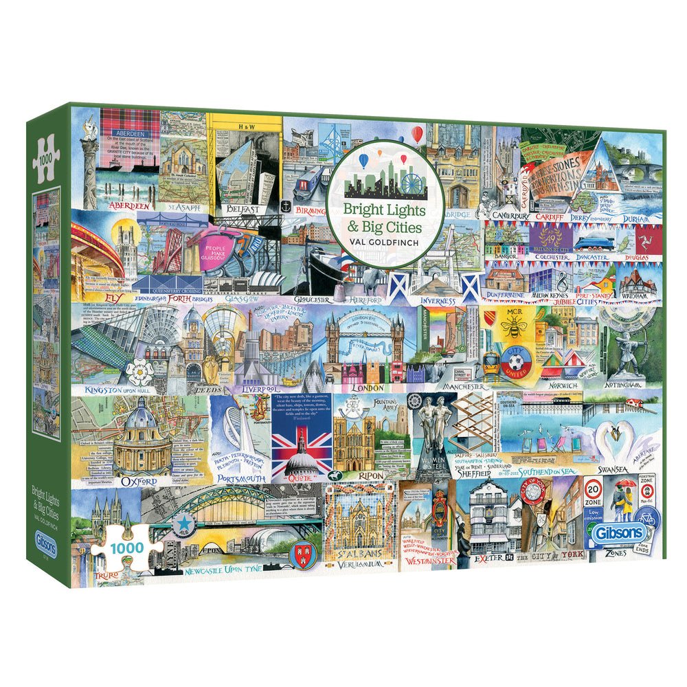 Bright Lights & Big Cities Gibsons 1000 darabos kirakó puzzle (G - G7128 5012269071283) - puzzlegarden