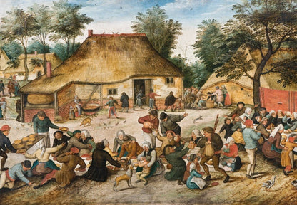 Bruegel – Parasztlakodalom, 1568 Grafika 1000 darabos kirakó puzzle (GR-32758) - puzzlegarden