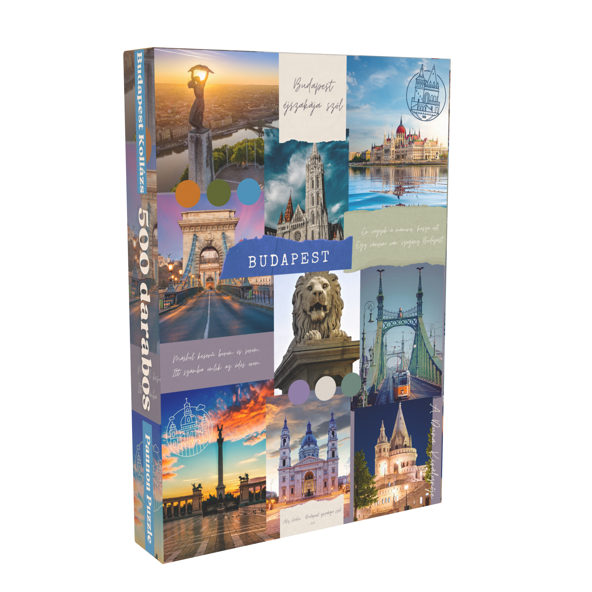Budapest Kollázs Pannon Puzzle 500 darabos kirakó puzzle (PP-223) - puzzlegarden