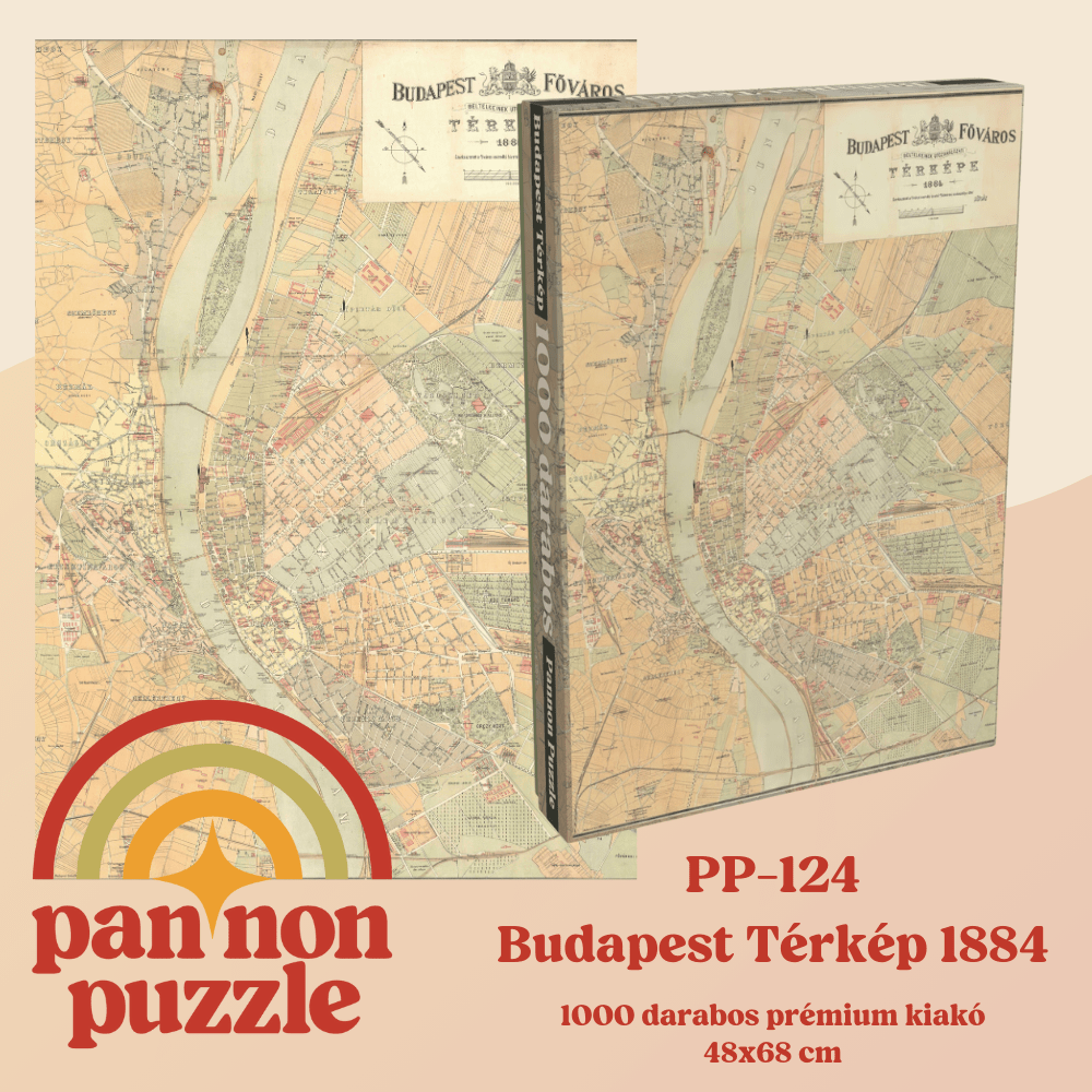 Budapest Térkép 1884 Pannon Puzzle 1000 darabos kirakó puzzle (PP - 124 5999575760349) - puzzlegarden