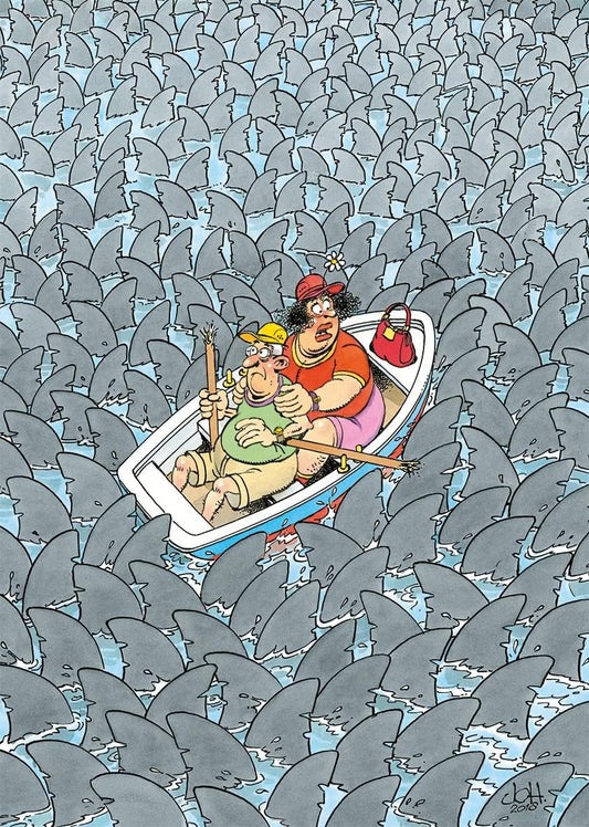 Cápamánia Jumbo 500 darabos kirakó puzzle (JU - 20089) - puzzlegarden