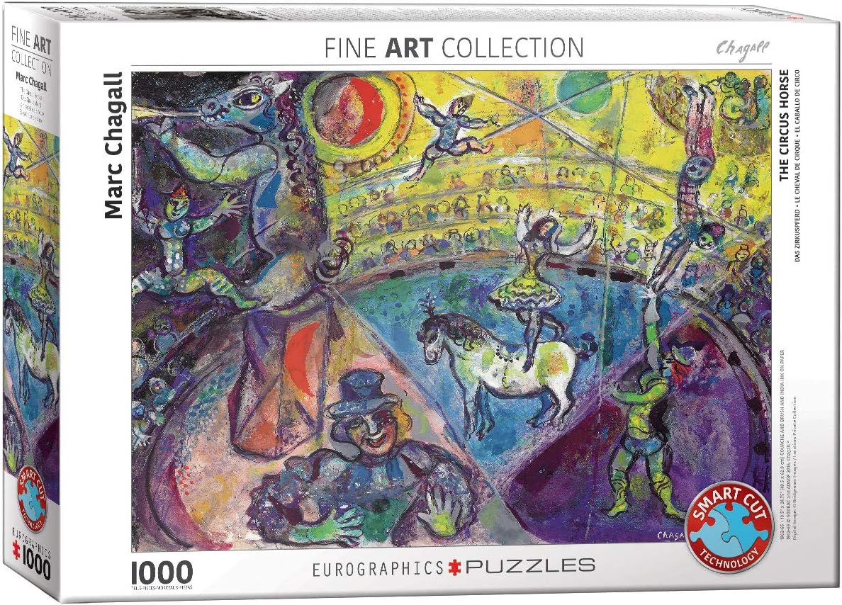 Chagall - A Cirkuszi Ló Eurographics 1000 darabos kirakó puzzle (EUR - 6000 - 0851 628136608510) - puzzlegarden