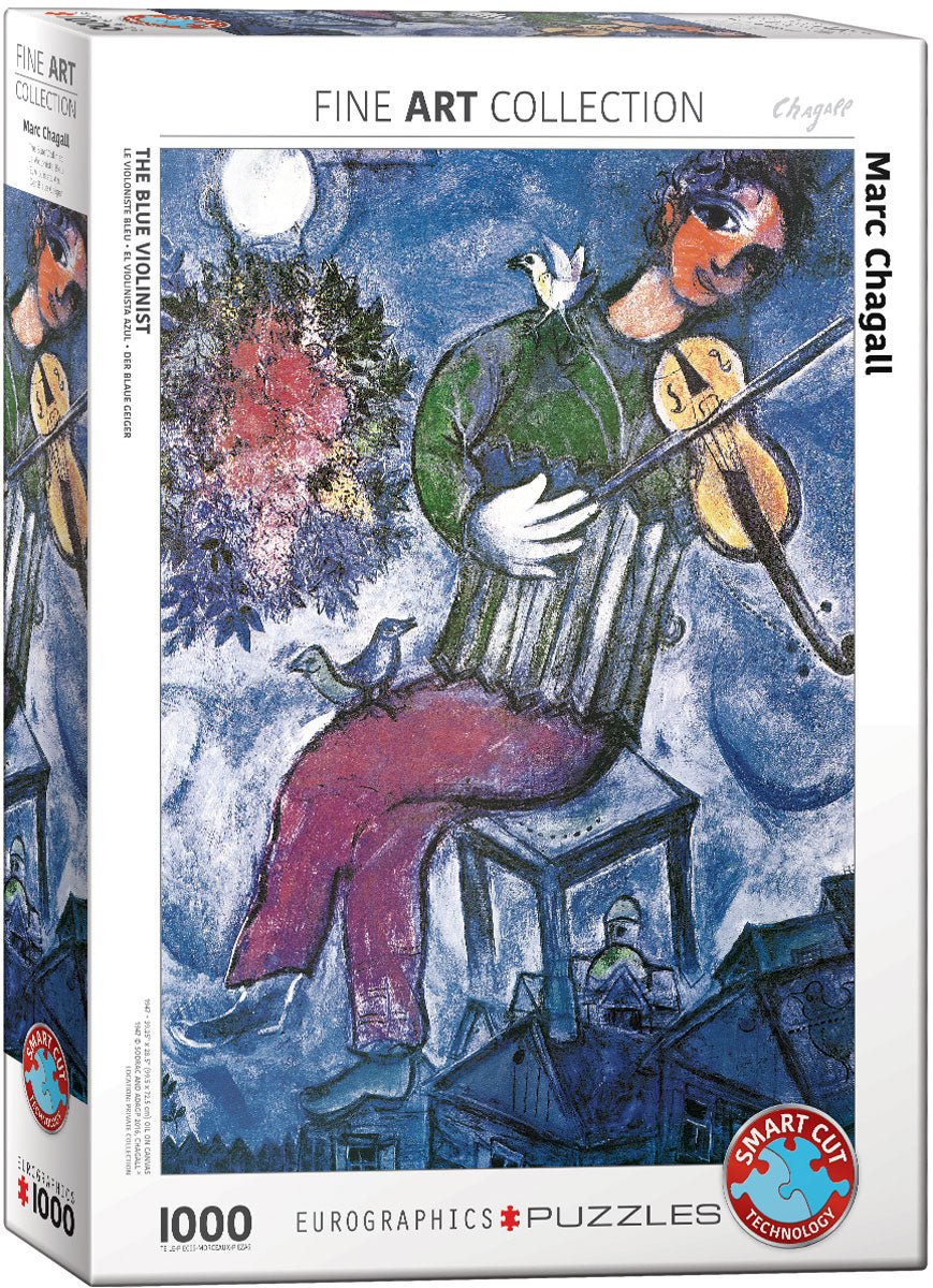 Chagall - A Kék Hegedűs EuroGraphics 1000 darabos kirakó puzzle (EUR-6000-0852 628136608527) - puzzlegarden