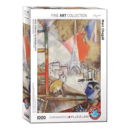 Chagall - Párizs az Ablakon Keresztül (részlet) Eurographics 1000 darabos kirakó puzzle (EUR-6000-0853) - puzzlegarden