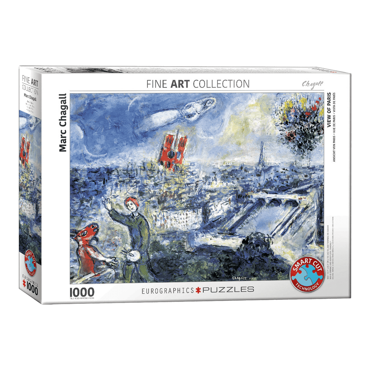 Chagall - Párizsi csokor Eurographics 1000 darabos kirakó puzzle (EUR-6000-0850) - puzzlegarden