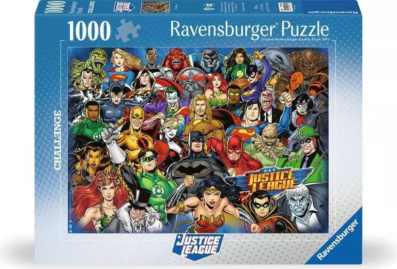 Challenge - DC Comics - Az Igazság Ligája Ravensburger 1000 darabos kirakó puzzle (RA-12000565) - puzzlegarden