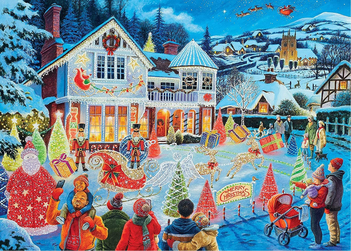 Chrismas Edition 2021 - A Karácsonyi Ház Ravensburger 1000 darabos kirakó puzzle (RA-16849 4005556168491) - puzzlegarden