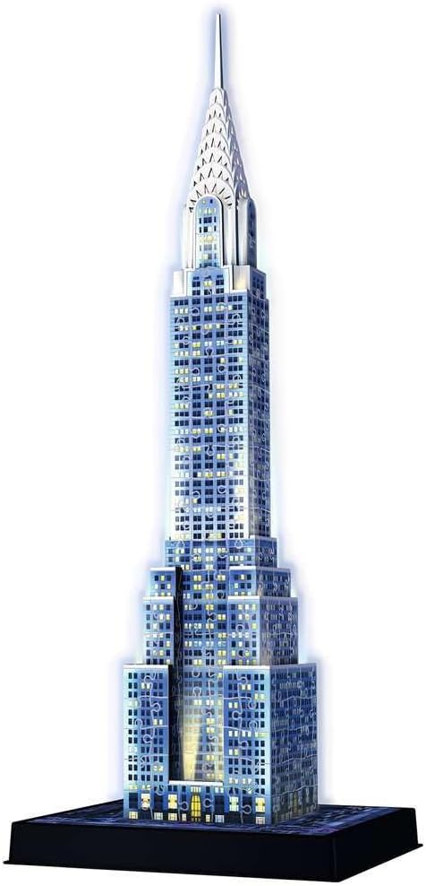 Chrysler Building - New York - 3D Night Edition Ravensburger 216 darabos kirakó puzzle (RA - 12595 4005556125951) - puzzlegarden