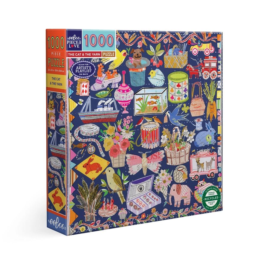 Cica és a gombolyag Eeboo 1000 darabos kirakó puzzle (EB-EPZT120) - puzzlegarden