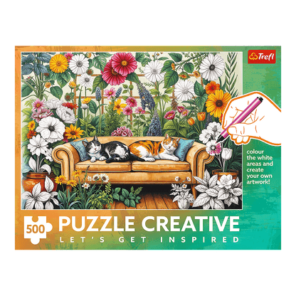 Cicák az üvegházban - színező kirakó Trefl 500 darabos kirakó puzzle (TR-37562) - puzzlegarden