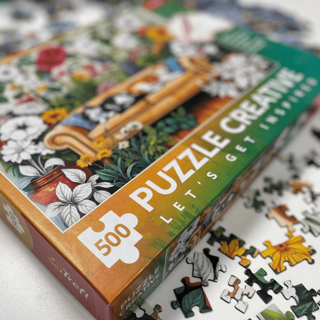 Cicák az üvegházban - színező kirakó Trefl 500 darabos kirakó puzzle (TR-37562) - puzzlegarden