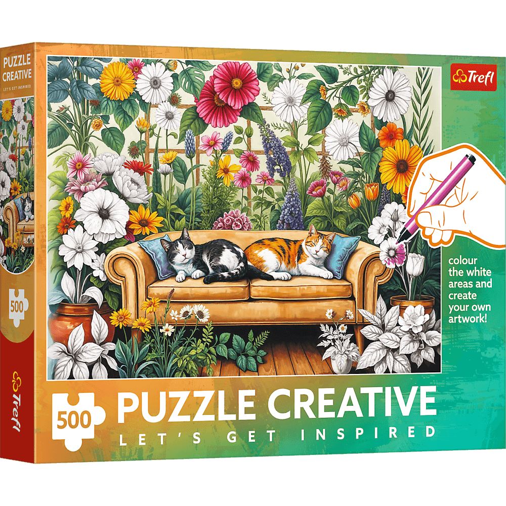 Cicák az üvegházban - színező kirakó Trefl 500 darabos kirakó puzzle (TR-37562) - puzzlegarden