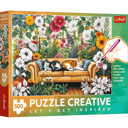 Cicák az üvegházban - színező kirakó Trefl 500 darabos kirakó puzzle (TR-37562) - puzzlegarden