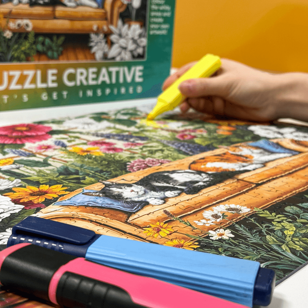 Cicák az üvegházban - színező kirakó Trefl 500 darabos kirakó puzzle (TR-37562) - puzzlegarden